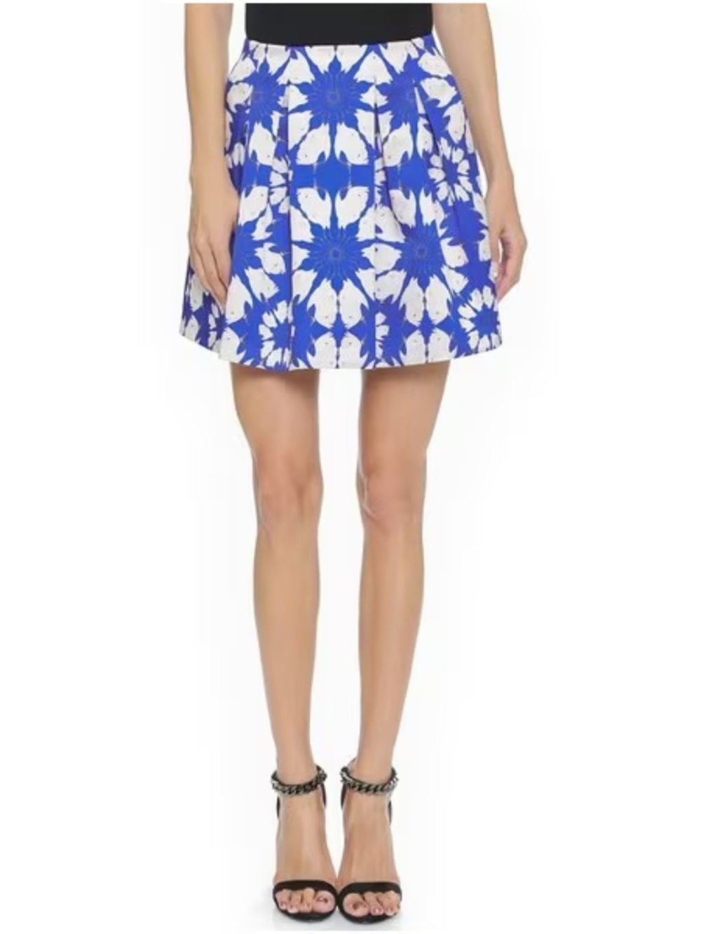Alice + Olivia Connor Lampshade Skirt in Daisy Crane, Size 2